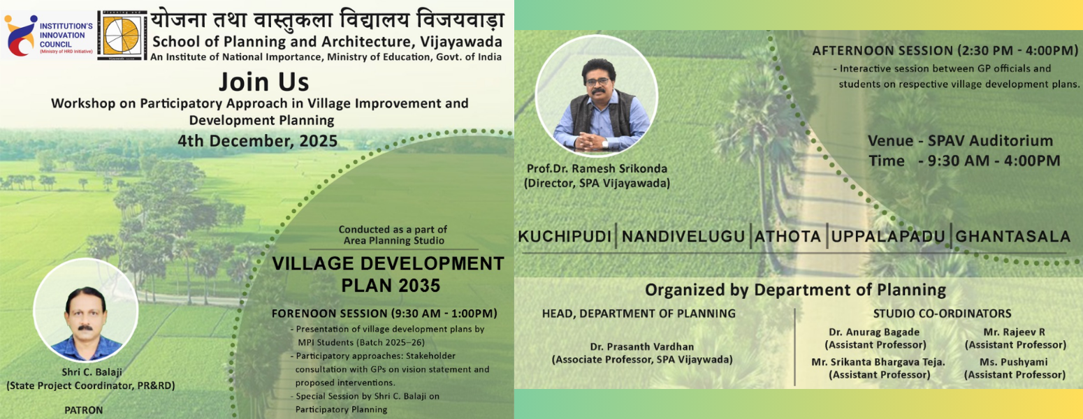 Workshop on Participatory Approach in Village Improvement and Development Planning – Village Development Plan 2035