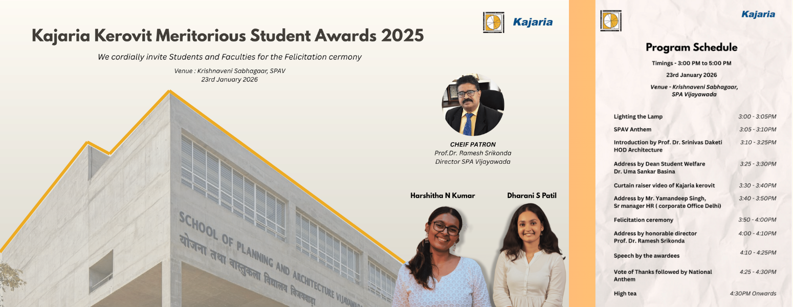 Kajaria Kerovit Meritorious Student Awards 2025 – SPA Vijayawada